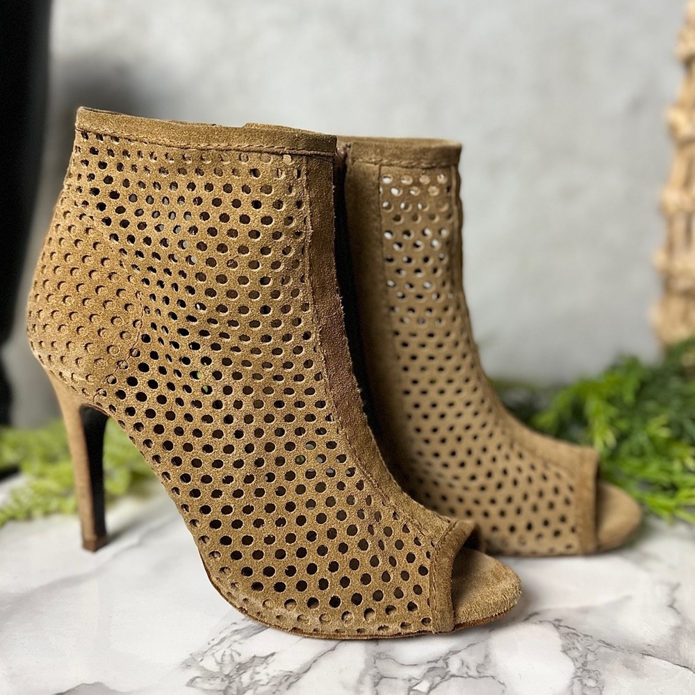 Pedro Garcia Sylvana Suede Peep Toe Boots